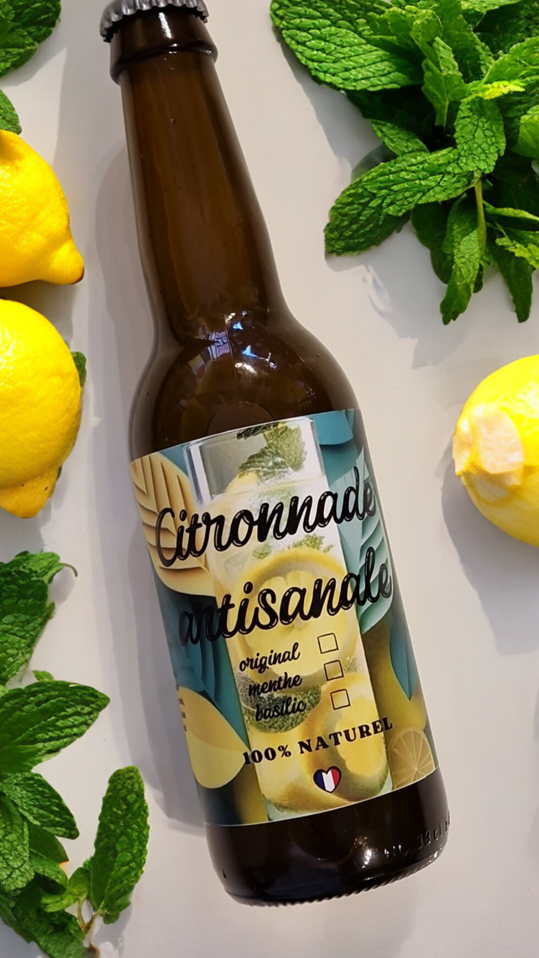 Citronnade artisanale menthe